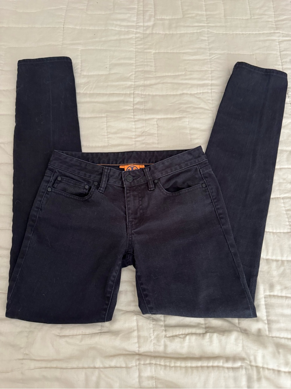 Tory Burch Dark Black Skinny Jeans